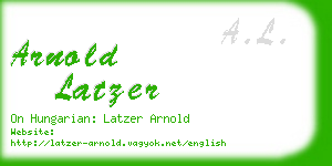 arnold latzer business card